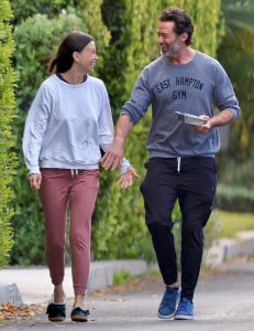 Sutton Foster and Hugh Jackman in one of the happiest unposed pix ever!