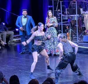 Four of the performers whom I've reviewed in the past, as well! Singers Rogelio Douglas, Jr. and Yvette González-Nacer, along with dancers Katie Garcia and Joan Rodriguez. Photo by Karen Salkin.