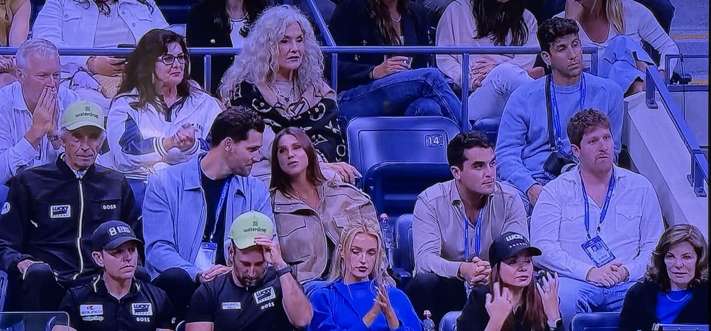 Taylor Fritz's coaches, friends, and family box. Photo by Karen Salkin.