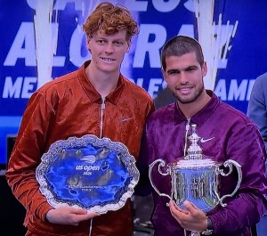 Jannik Sinner and Carlos Alcaraz. Photo by Karen Salkin.