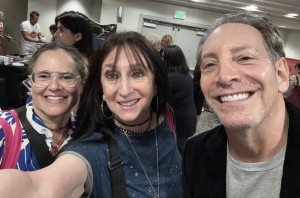 A trio of happy Wow visitors: (L-R) Laura Saul, Karen Salkin, and Marc Winer. Photo by Karen Salkin.