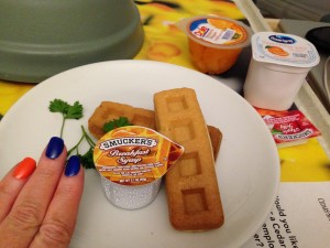 But the Mets-themed nails  and I wound-up in the hospital, with that weak breakfast. Photo by Karen Salkin.