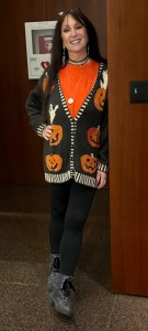 Karen Salkin out and about  in her 2025 Halloween  finery! Photo by Mr. X.