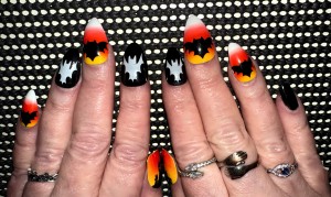 Karen Salkin's 2025 mixed-and-matched  Halloween nails. Photo by Mr. X.