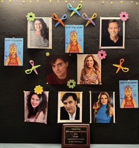 The cute cast board in the lobby, with all the kid scissors! Photo by Karen Salkin.