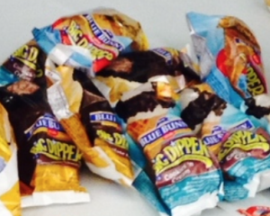 The actual packaged ice cream cones from the party. Photo by Karen Salkin.