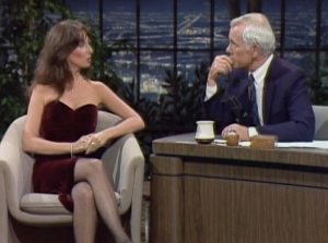 Karen Salkin and Johnny Carson on The Tonight Show.
