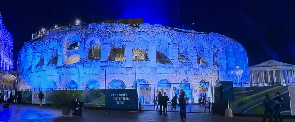 The outside of the beautiful arena in Verona. Photo by Karen Salkin.