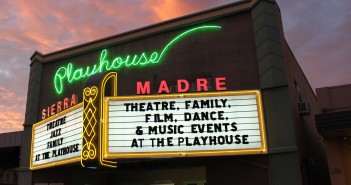Sierra Madre Playhouse exterior at dusk 7963 pc Vic May