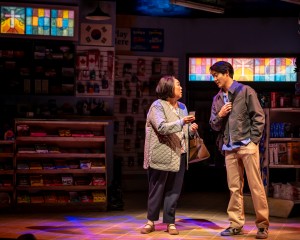 Esther Chung and Ryan Jinn in the scene at a church. Photo by Dahlia Katz.