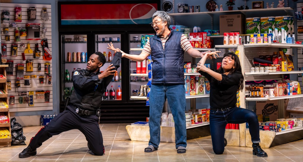 (L–R) Brandon McKnight, Ins Choi, and Kelly Seo. Photo by Dahlia Katz, as is the one above.