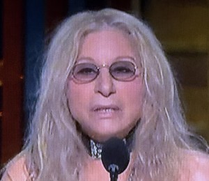 Barbra Streisand. I know she's an octogenarian, but she sorely needed at least lipstick and either a good blow-dry or a wig! Photo by Karen Salkin.