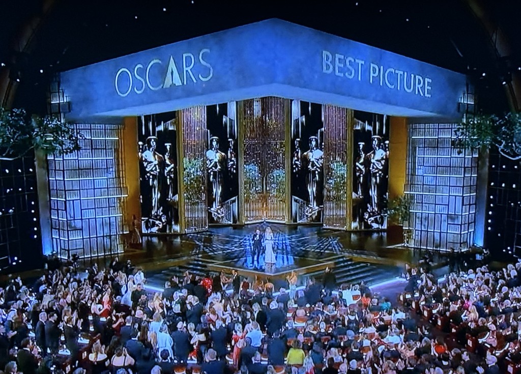 Presentation of the final award of the night--Best Picture. Photo by Karen Salkin, as is the similar one above.