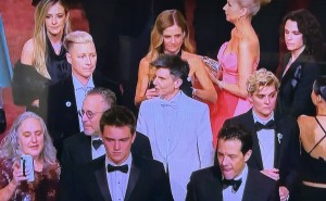 I'm not saying these people aren't important. It's just the only pic I had taken of one we didn't recognize. Photo by Karen Salkin, as is the one above of Miles Caton and his mom.