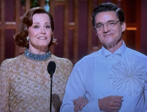 Sigourney Weaver and Pedro Pascal. Photo by Karen Salkin.
