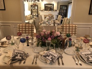 A passover set-up at a seder I once went to. Photo by Karen Salkin.
