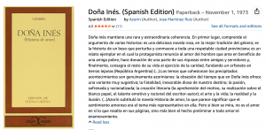 One of the classic Spanish novels I had to read in college. And just like this description of it, the book is all in Spanish! Oysh.