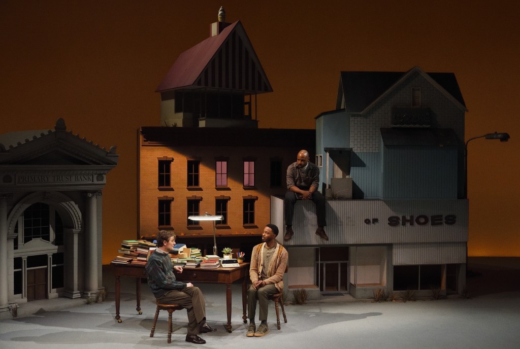 (L-R) James Urbaniak , Petey McGee, and Ugo Chukwu.   Photo by Knud Adams.