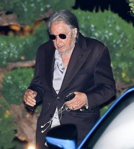 Al Pacino, not sitting across from me at the play, but a week later, looking just a bit less disheveled, and still holding onto those earphones.