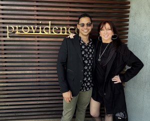 Ronnie Hazel, Jr. and Karen Salkin. Photo by Providence staff.