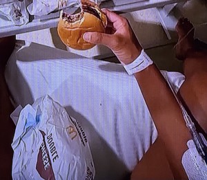 This is the photo Lerner Tien posted, in which the commentators didn't notice his hospital bracelet nor IV! Wow. Photo by Karen Salkin.