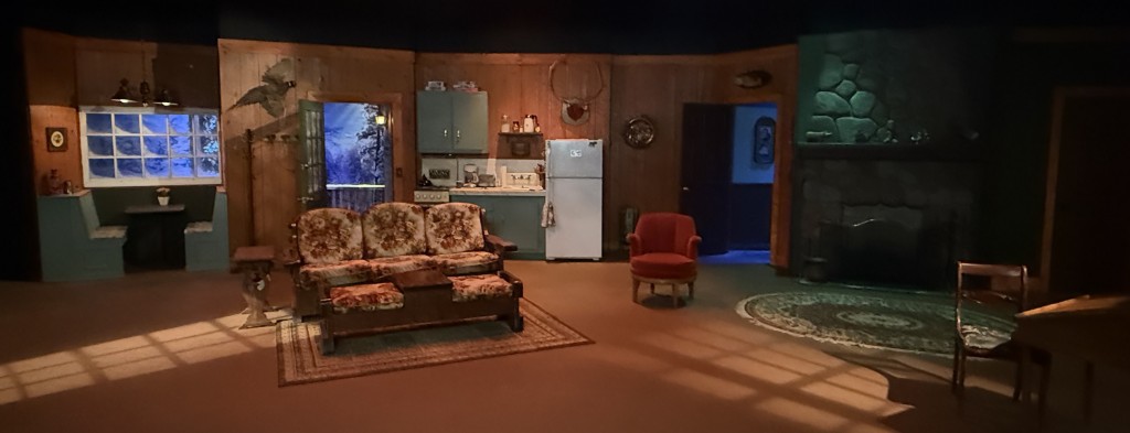 The set, before the show, with the main lights off, yet still fabulous!  Photo by Karen Salkin.